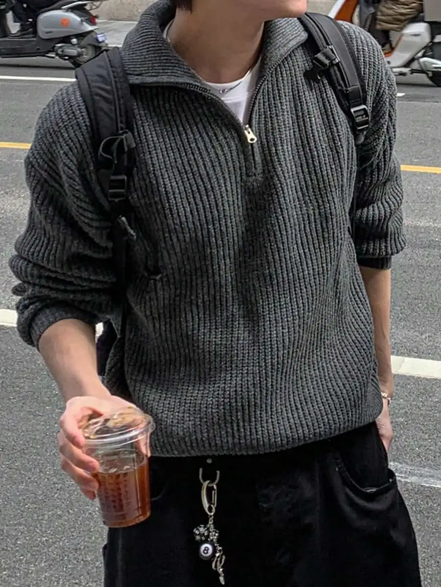 ニットカジュアル ルーズ プルオーバーセーター シンプル 通勤 カジュアル 長袖 ニットウェア