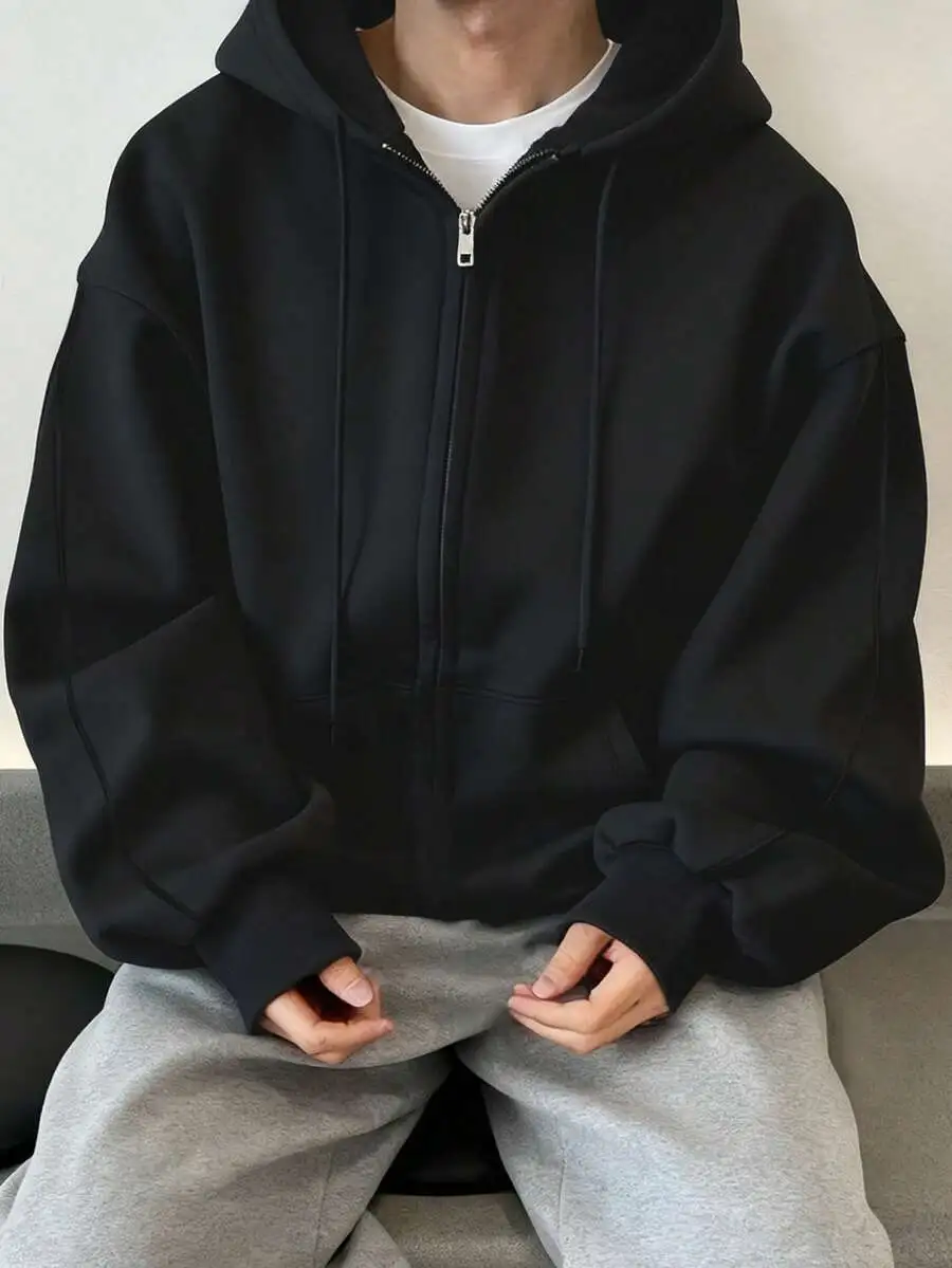 パッチワーク カジュアル ストリートウェア ゆったり ジップアップパーカー